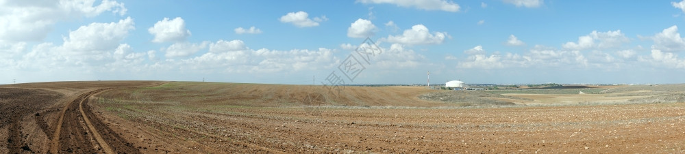 以色列农村地区田全景图片