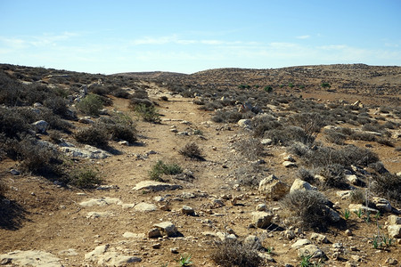 以色列阿马萨附近的脚足和山丘图片