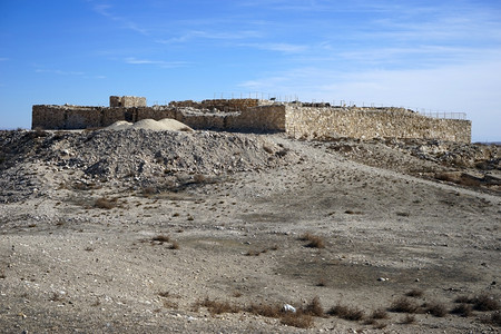 以色列TelArad山顶古城堡的废墟图片