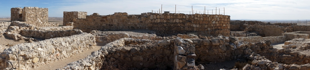以色列TelArad山顶废墟全景图片