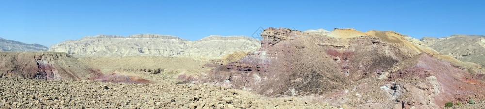 以色列内盖夫沙漠的马克泰什卡坦火山口图片