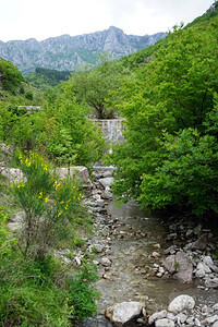 黑山有瀑布的河流图片