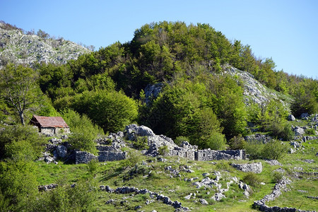 黑山区老村庄的废墟图片