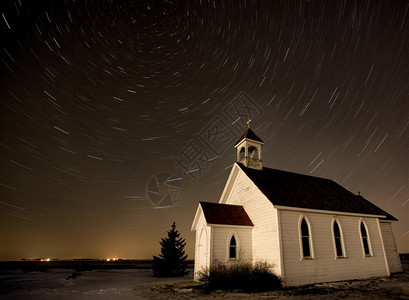 加拿大夜星轨摄影加拿大宗教图片