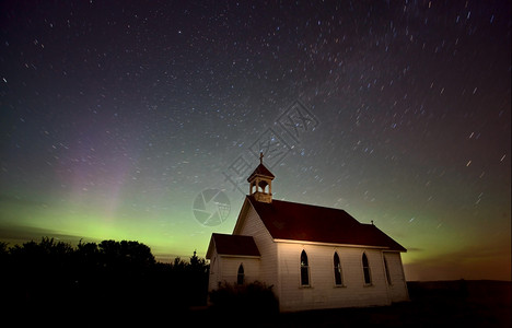 萨斯喀彻温加拿大AurorBorealis图片