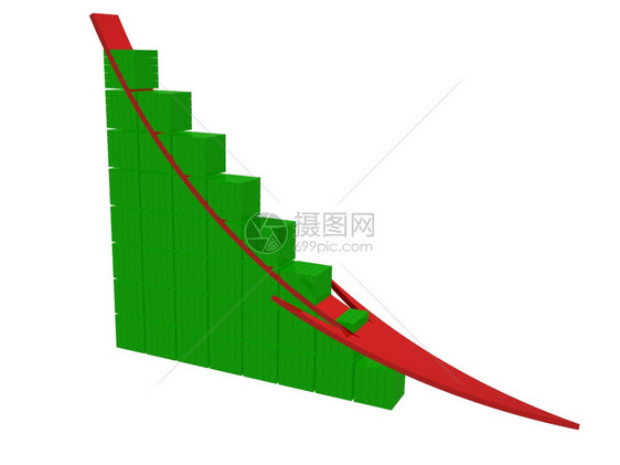 白背景商业律师协会图表3DRender图片