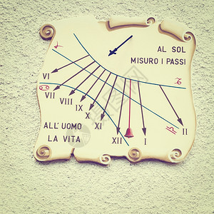 意大利建筑墙上的太阳Instagram效应图片
