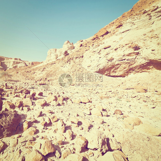 西岸犹太沙漠的峡谷Instagram效应图片