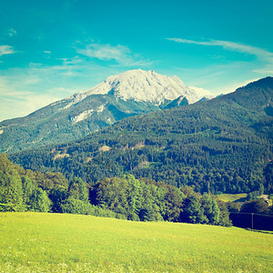 德国巴伐利亚阿尔卑斯山脉农场Instagram效应图片