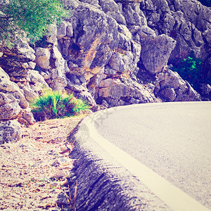 西班牙山的风吹灰路Instagram效应图片
