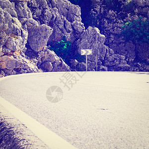 西班牙山的风吹灰路Instagram效应图片