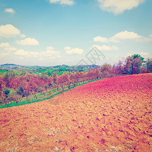 皮埃蒙特意大利村庄背景Instagram效应图片