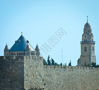 耶路撒冷锡安山犹太教堂和贝尔陶Instagram效应图片