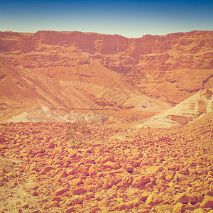西岸犹太沙漠的峡谷Instagram效应图片