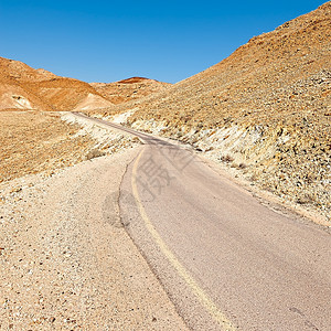 沙漠的偏斜道路图片