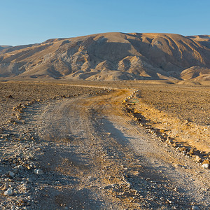 以色列内盖夫沙漠泥土路图片