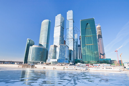 冬季莫斯科市新大楼视图图片