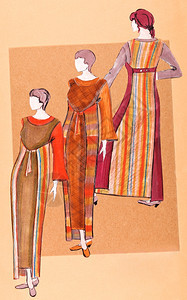 妇女服装模型长期家庭服装图片