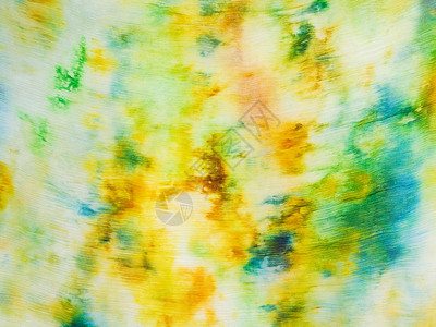 Hatik丝织纤维上的抽象黄色和绿油漆模式图片
