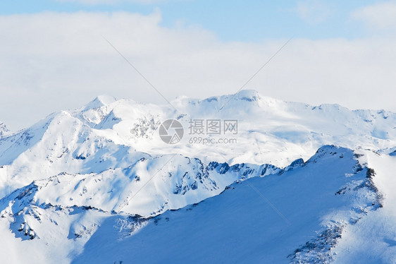 帕拉迪斯基滑雪地区山法国蒙查文LesCochesMontchavin图片