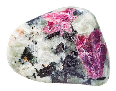 石英岩中的结晶白底孤立的天然矿物宝石图片