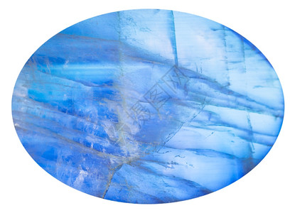 来自蓝色月球之石阿拉伯天然矿物宝石的capochon白底孤立的宝石背景图片