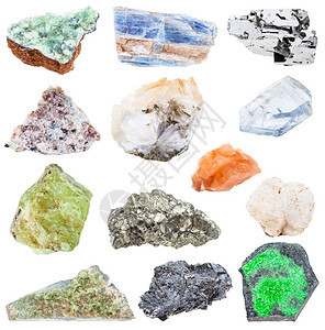 各种原始矿物晶体的集聚乌瓦罗提石微苏维亚土多头vesuvian加莱娜希马提石查巴齐特阿帕提石塔曼氰酸盐地铁硫化物盐碱等图片