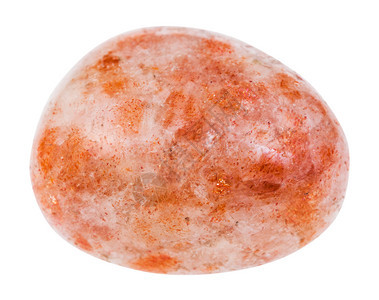 天然矿物石Sunstoneellililites的天然矿物石大型白色背景的抛光安第斯石SunstoneHelililites宝石图片