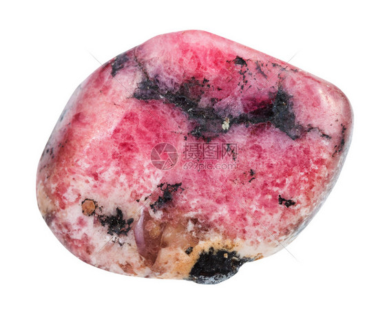 天然矿物石的大规模俄罗斯乌拉尔山的粉红罗冬岩宝石白底孤立于俄罗斯乌拉尔山图片