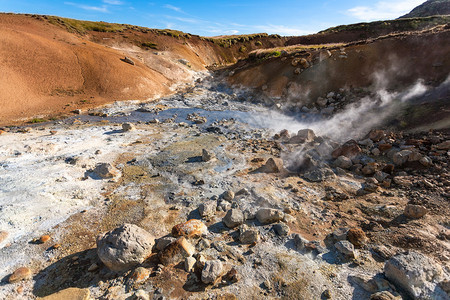 前往冰岛南半雷克雅内斯卡吉雷克雅内斯半岛塞普滕贝尔地热Krysuvik地区酸温泉图片