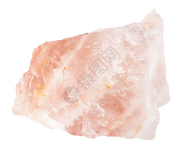 天然矿物岩石标本俄罗斯卡雷利亚KivGuba矿山白色背景所隔离的玫瑰石宝的粗晶体图片