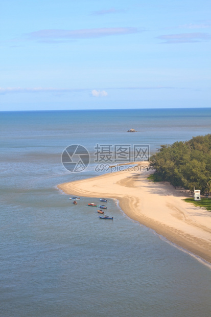 美丽的热带岛屿海滩景观夏季蓝海图片