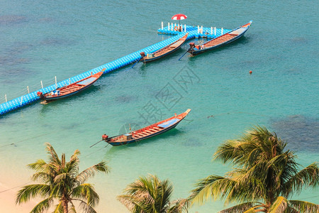 泰国夏季美丽的热带海滩岛和洋图片