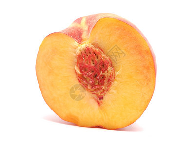 白色背景的桃子图片