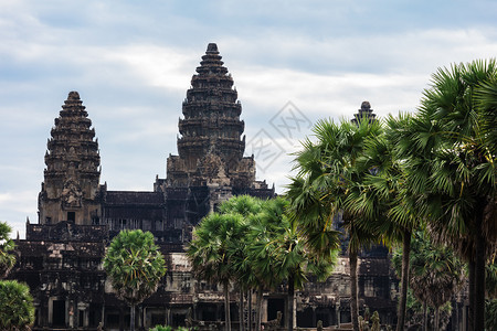 AngkorWater寺庙废墟柬埔寨暹粒图片