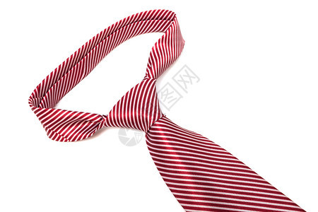 白色背景上的红领带图片
