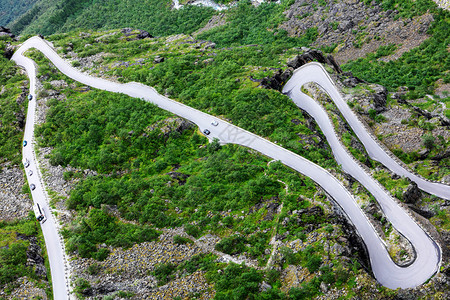 巨石路挪威Trollstigen山区路线图片