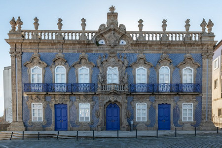 葡萄牙布拉加街头的巴洛克市Raio宫图片