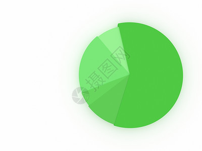 绿色饼图插3D图片