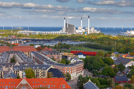 从基督救世主教堂的钟楼空中观察这座城市哥本哈根瑞典图片