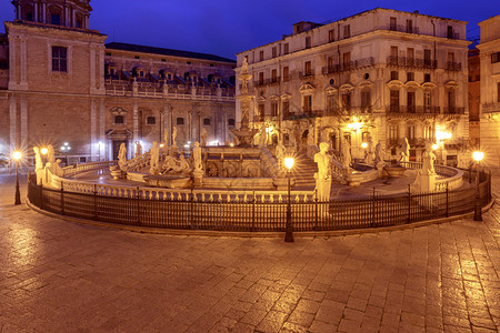 意大利西里比勒陀利亚广场巴勒莫比陀利亚广场图片