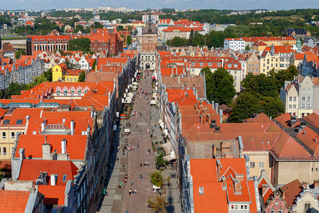 位于GdanskGdansk城市的空中景象图片
