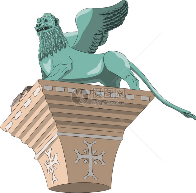 威尼斯的象征是圣马克双翼狮子图片