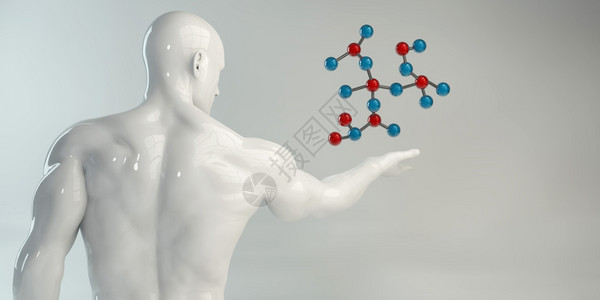 具有分子结构摘要背景的医疗科学图片