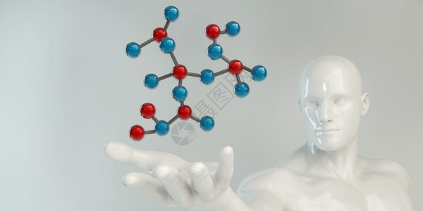 具有分子结构摘要背景的医疗科学图片