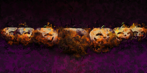 Grunge万圣节背景与邪恶鬼灵精普金斯图片