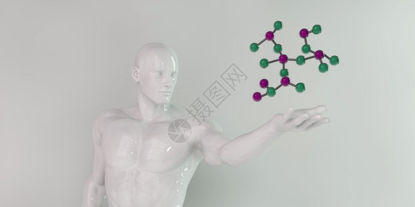 具有DNA序列数据的未来科学背景图片