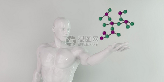 具有DNA序列数据的未来科学背景图片