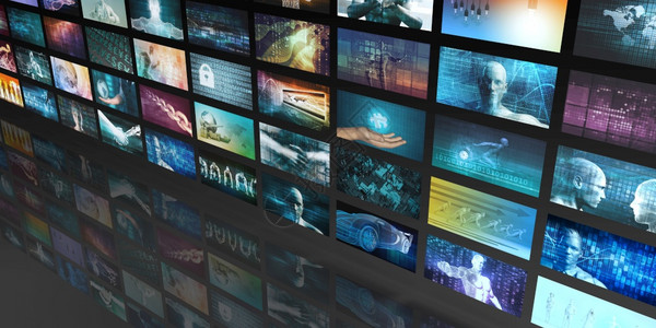 电视制作技术概念与视频墙图片