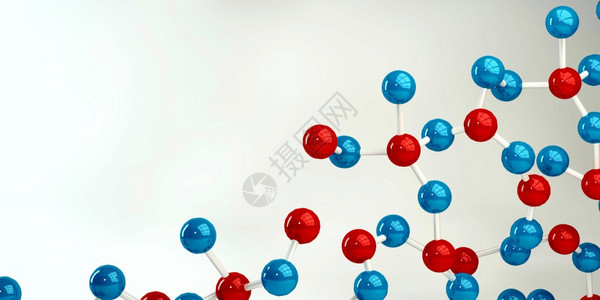 摘要蓝色和红的分子设计背景摘要分子设计背景图片